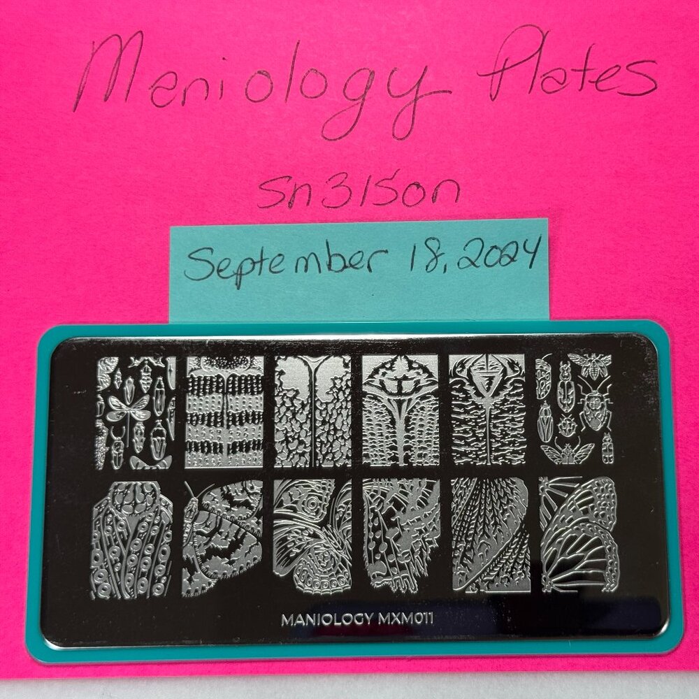 Maniology Plates: MXM011, MXM012, MXM013, MXM014